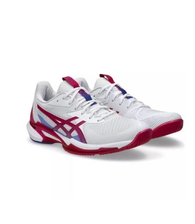 کفش تنیس مردانه اسیکس | Solution Speed FF 3 AC White/Fuchsia