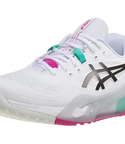 کفش تنیس مردانه اسیکس | Gel Resolution X Wide AC White/Aurora Green
