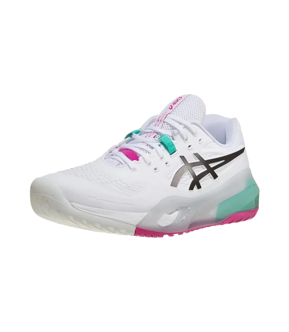 rs کفش تنیس مردانه اسیکس | Gel Resolution X Wide AC White/Aurora Green